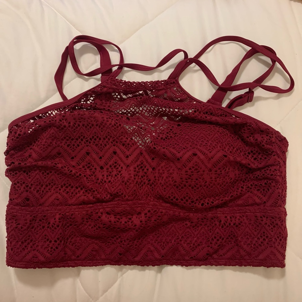 Torrid lace halter swim top